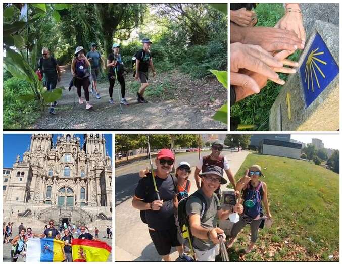 El grupo de teldenses que hizo en seis días El camino inglés/TA.
